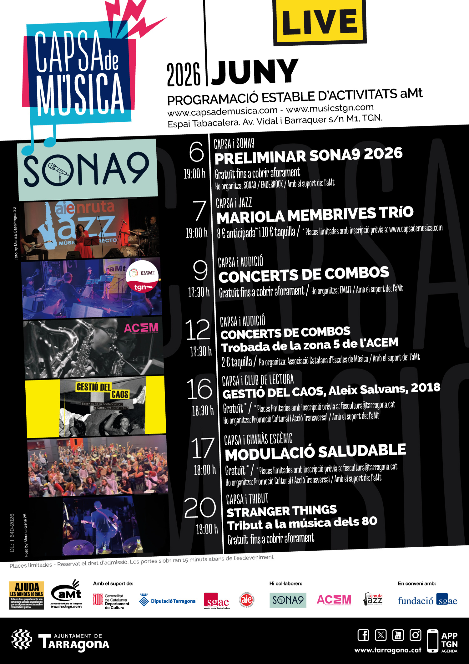 TOTA MENA DE MÚSICA I DE COSES ESTRANYES A LA PROGRAMACIÓ DEL JUNY A LA CAPSA