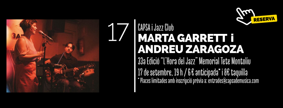 CAPSA LIVE - MARTA GARRETT i ANDREU ZARAGOZA @ CAPSA DE MÚSICA | Tarragona | Catalunya | Espanya